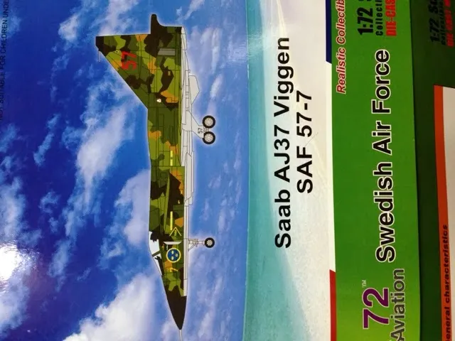 44701 saab viggen diecast model 2